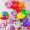 162 Buntes Regenbogen-Ballonbogen-Set, 18 Zoll 10 Zoll 5 Zoll Regenbogen-Ballonkranz Partydekoration