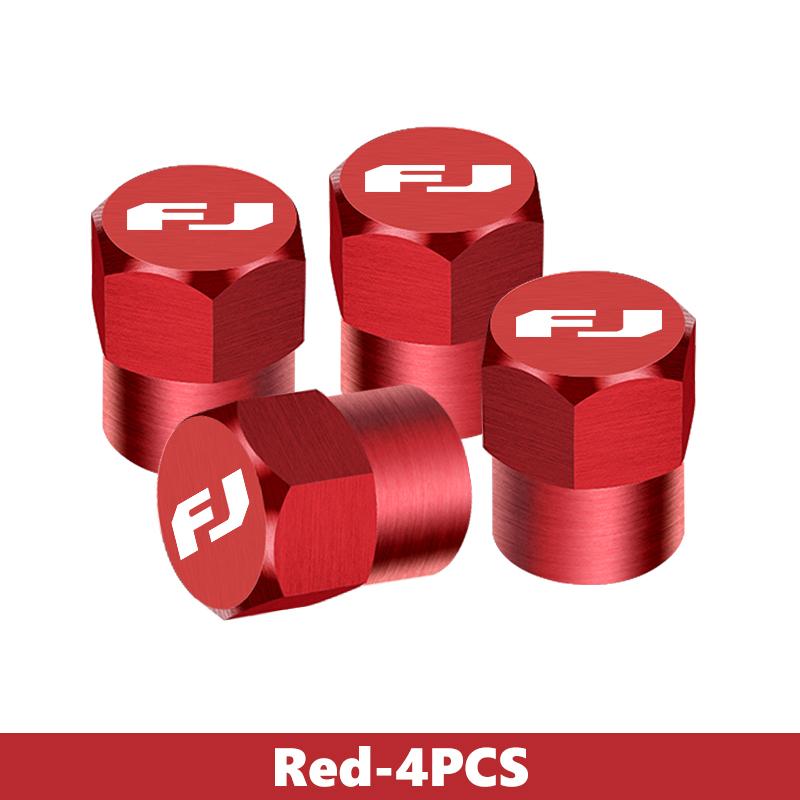 For Toyota 4pcs Car Wheel Tire Valve Caps Stem Case Covers Accessories FJ Cruiser Prado 150 V8 200 2010 2014 2016 2017