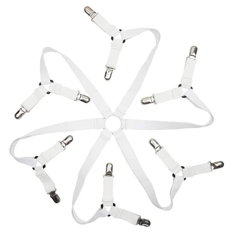 12 Clips Fixed Holder Adjustable Elastic Bed Sheet Holder Mattress Clip Fasteners Cover Blankets Non-Slip Fixing Strap Grippers