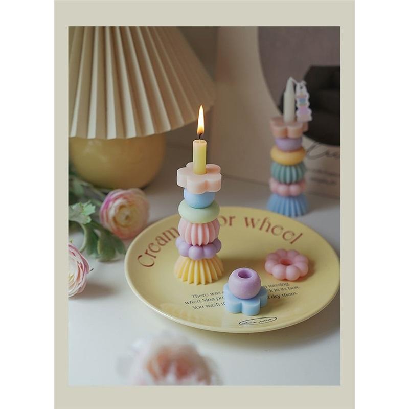 Stackable Smoke-Free Scented Candles—Cute Gift Box Set for Anniversaries and Birthdays: Creative, Atmospheric Decorative Fragrance Ornaments