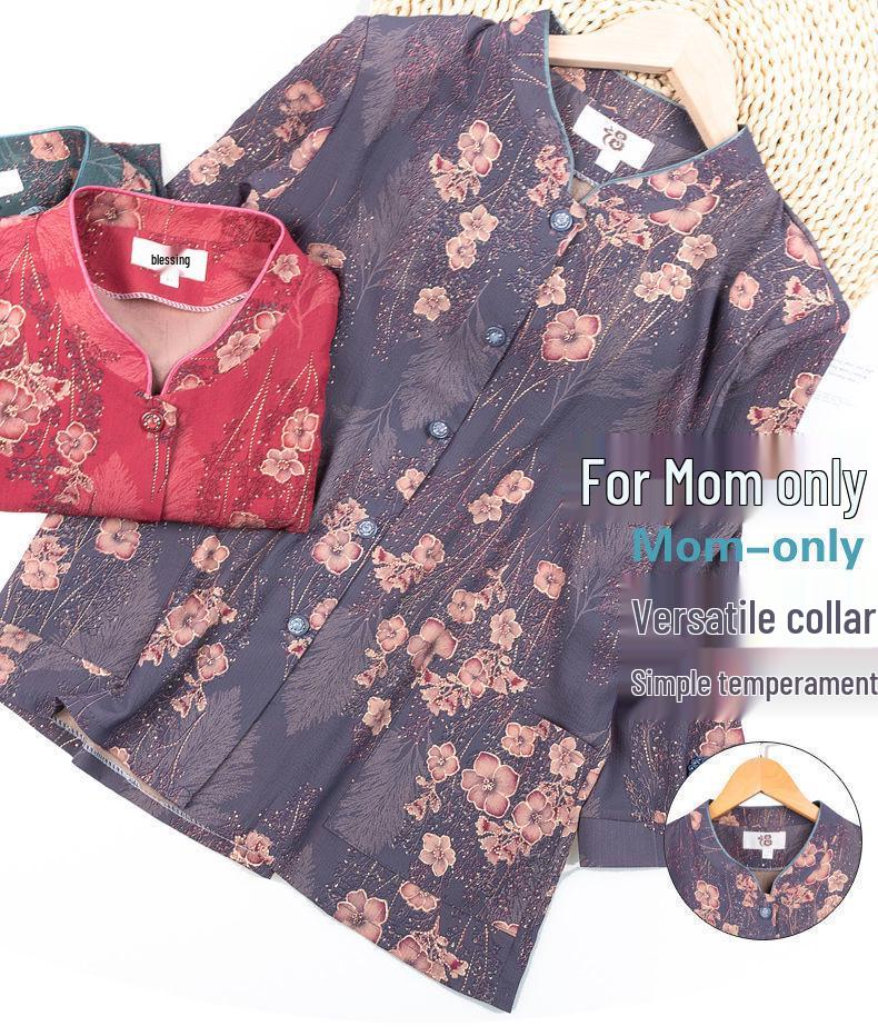 Omas Frühlings- und Herbst-Siebenarm-Outfit für Senioren