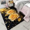 Creative Golden Flowers Pattern Carpet for Living Room Bedroom Bedside Floor Mat Sofa Table Area Rugs Home Decor Large Size