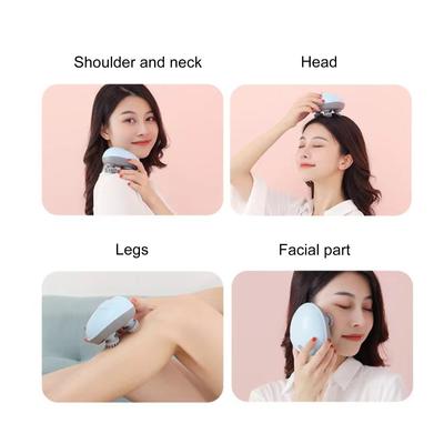 Electric Scalp Massager Cordless Head Massager with 4 Kneading Heads Portable Handheld Head