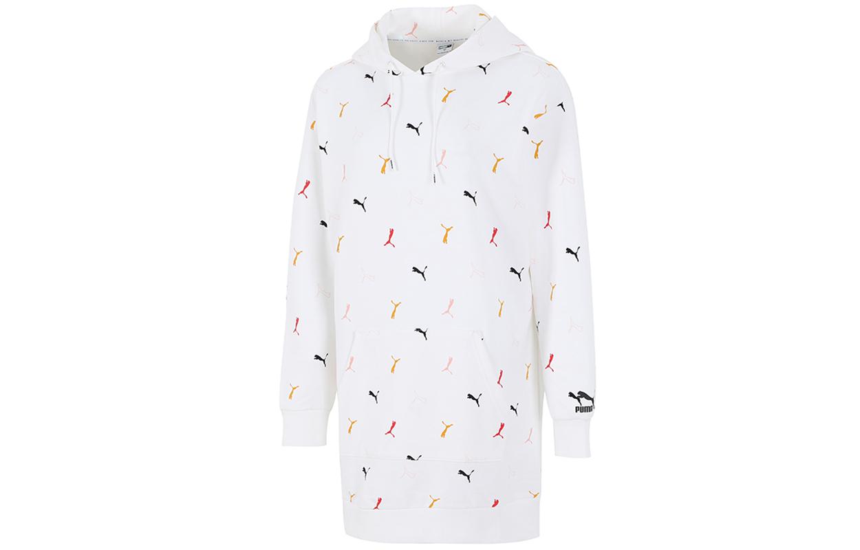 PUMA Long Sleeved Dresses Women s White Hooded Moderate Short 531648-02 S