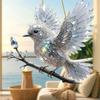 1/2/3PCS Hanging Acrylic Bird Pendant Ornament Dream Suncatchers Window Stained Birds Hummingbird Stained Window Hanging Crafts