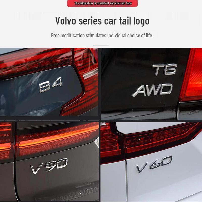 Volvo S90/S80/S40/C30/C40 Custom Trunk and Displacement Emblems
