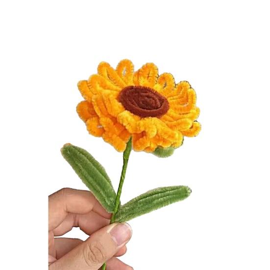 

Artificial Flower Long-Lasting Never Wither Hand-Made Twist Sticks Silk Flowers Realistic Faux Floral Arrangement Home помаранчевий