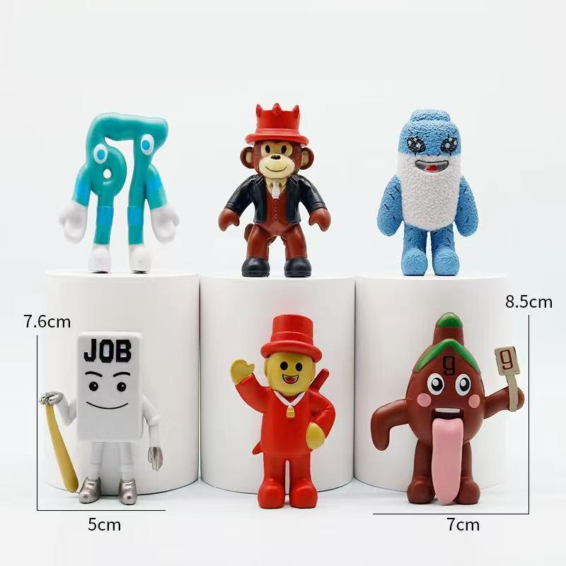 NIEUW 6/8 stuks Steal a Brainrot Spel Figuren PVC Model Speelgoed Nee. 9 & Nee. 67 Bureaudecoraties Collectie Kerstcadeau voor Kinderen