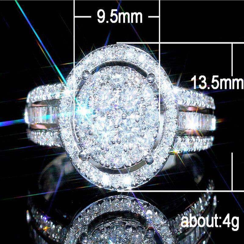 Round Watch Shape Women Ring Wedding Party Anniversary Ring Prong Setting CZ Stones Delicate Female Jewelry New Design