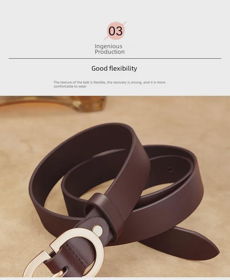 King Paul Damengürtel aus zweilagigem Rindsleder mit Dornschließe