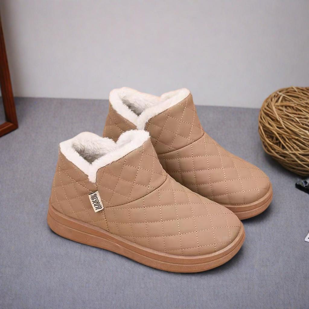 Popular short boots women's winter velvet thickened Northeast warm cotton shoes Korean version versatile thick-soled women's shoes short cott