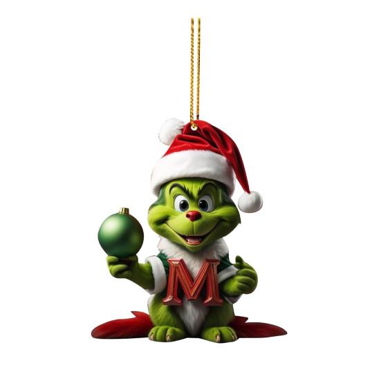 

Подвеска в виде рождественской елки с ремешком, легко подвешивается, дизайн эльфа, 26 стилей с буквами M