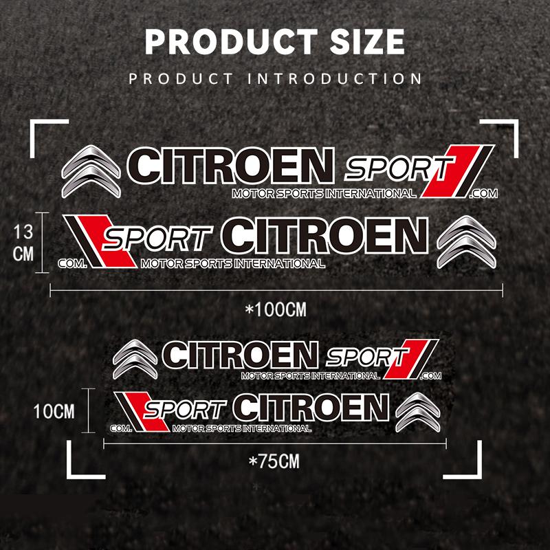 URXE5 2Pcs High-end Car Stickers Auto Door Decoration Decal Accessories For Citroen C1 DS3 C2 C3 Vts C4 Saxo C4L C5 C6 C8 Xsara C3-XR