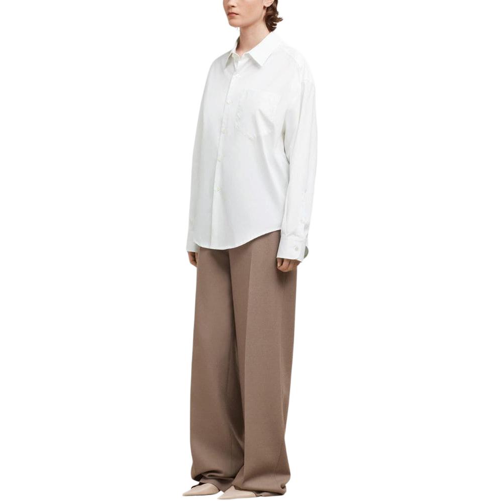 AMIPARIS Solid Color Square Neck Single-Breasted Loose Long Sleeve Shirt Unisex shirts USH116CO0045100