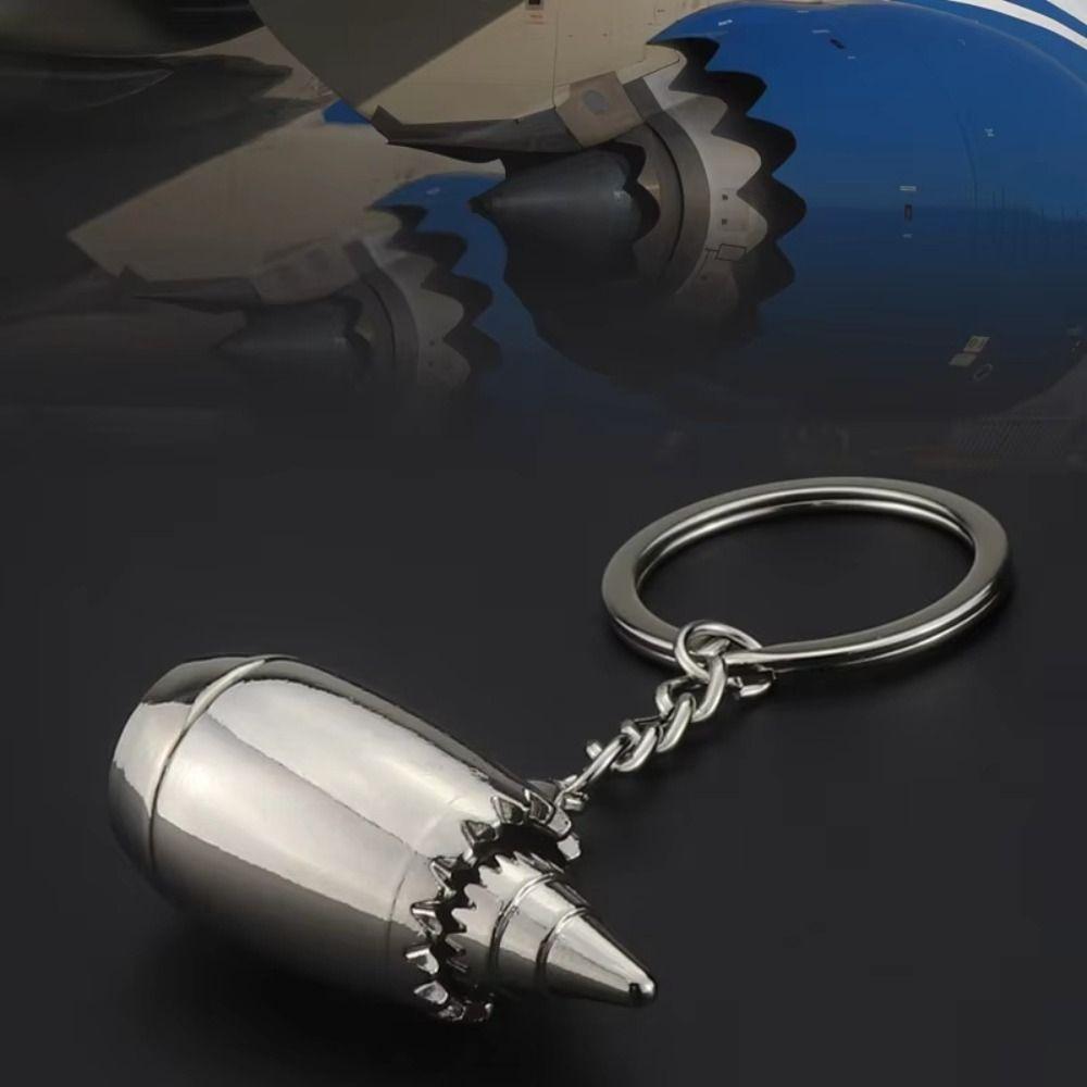 Cellphone Charm Aircraft Engine Key Chain Bag Decorative Mini Jet Engine Aviation Academy
