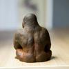 Tingtang Imitation Cast Iron Rust Mini Gorilla Animal Desktop Decoration Study Room Tea Table Green Sand Stone Handicraft