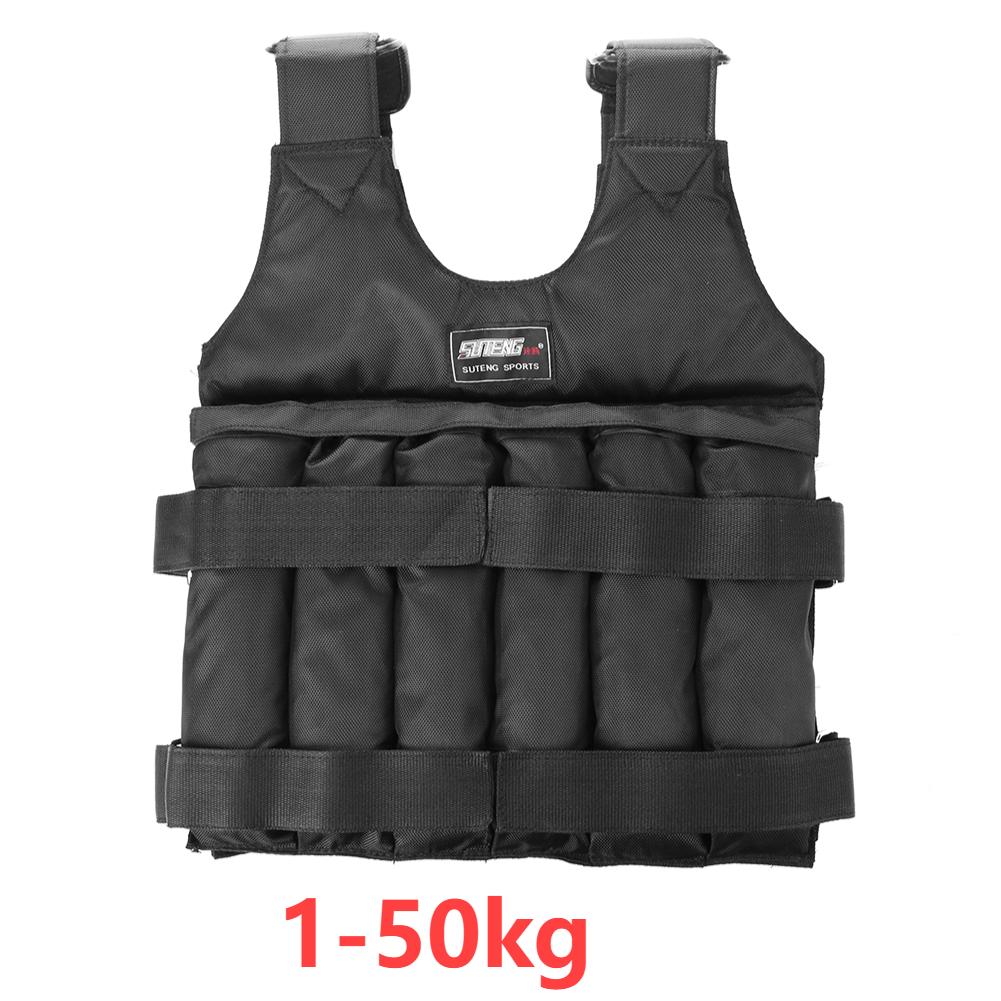 Strapazierfähige Gewichtsweste 1-20/50 kg Beladung Gewichtsweste Verstellbar Boxen Training Fitnessgerät für Übung Laufen