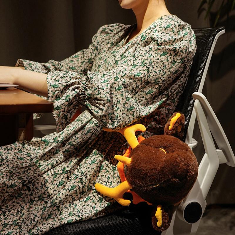 Brinquedo de Pelúcia Genshin Impact 67cm Jogo Zhong Li Morax Dragão Brinquedo Macio de Pelúcia Boneca Almofada Decoração para Casa Presente de Natal para Crianças