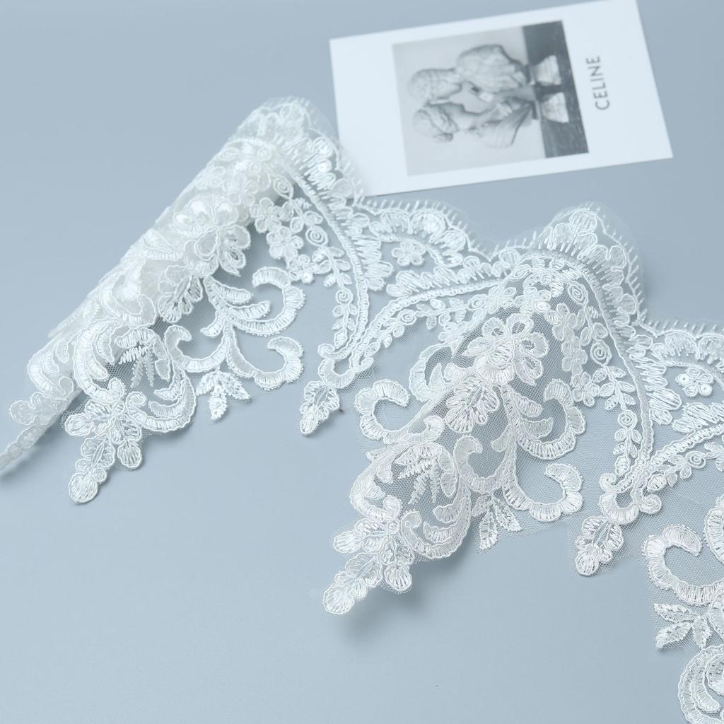 Car Bone Lace Eyelash Lace Wedding Dress Children'S Clothing Hanfu Women'S Clothing Mother Clothing Accessories