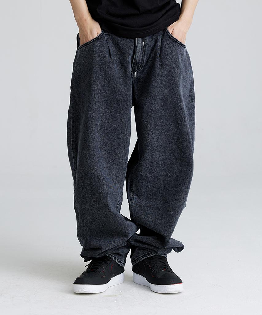 Bieseulaebis Mid 90 Baggy Denim Pants Black