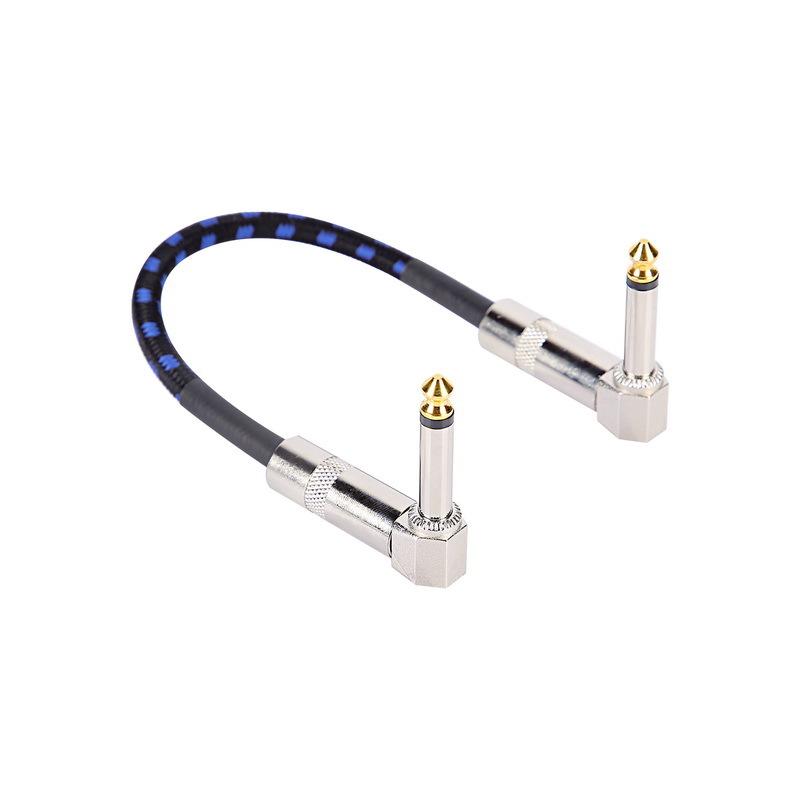 1/3Pcs Guitar Effect Pedal Patch Cable 6.35Mm Cord Low Noise Shielded Audio Cable Electric Guitar Color Braided Cable 15/30Cm