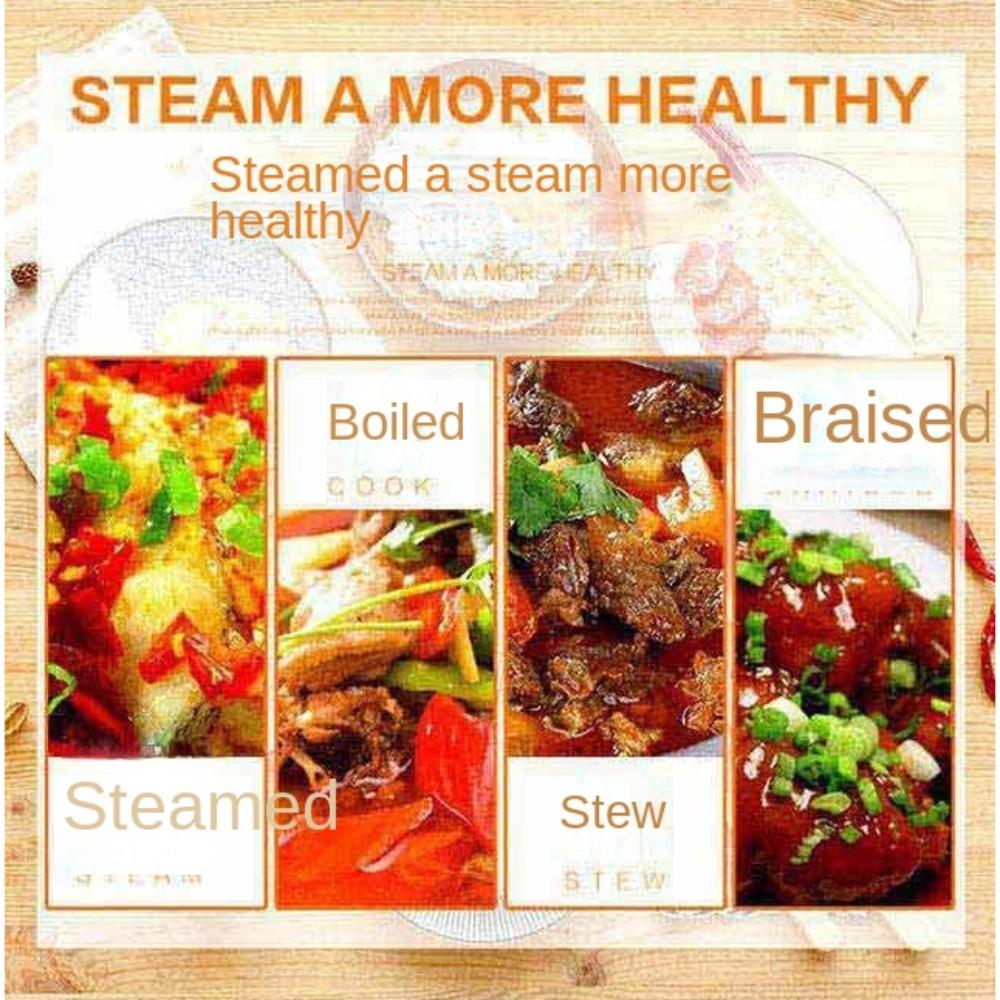 Stainless Steel Soup Steam Pot 26-34cm Stockpot Cookware Steamer Cooker Induction Cooker Gas