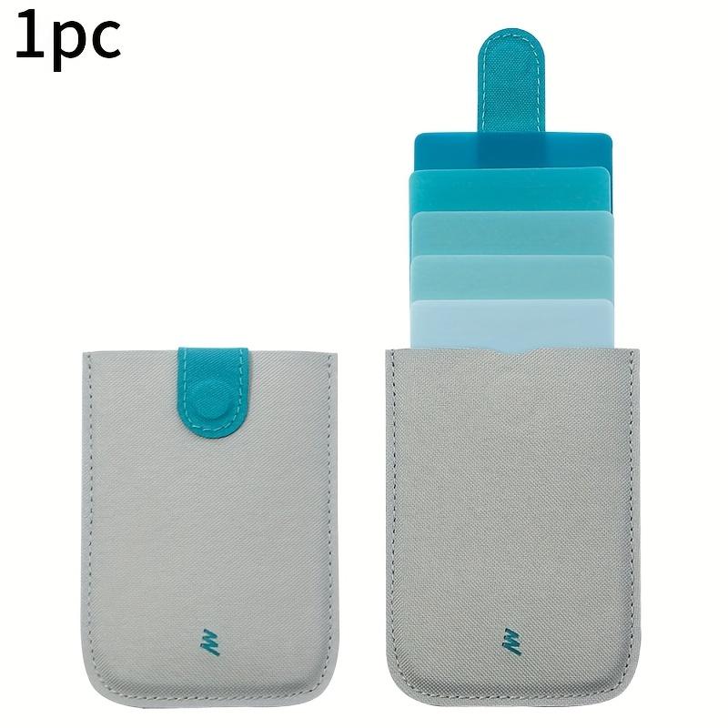 1PC color gradual change pull card bag laminated card bag ultra-thin practical small simple storage anti-degaussing compartment design
