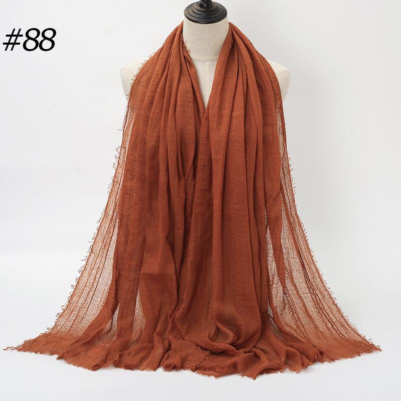 Crinkle Cotton Hijab Scarf Women Scarves Bandana Turban Headscarf Muslim Shawl Africa Wrap Headband Islamic Shawls Headband