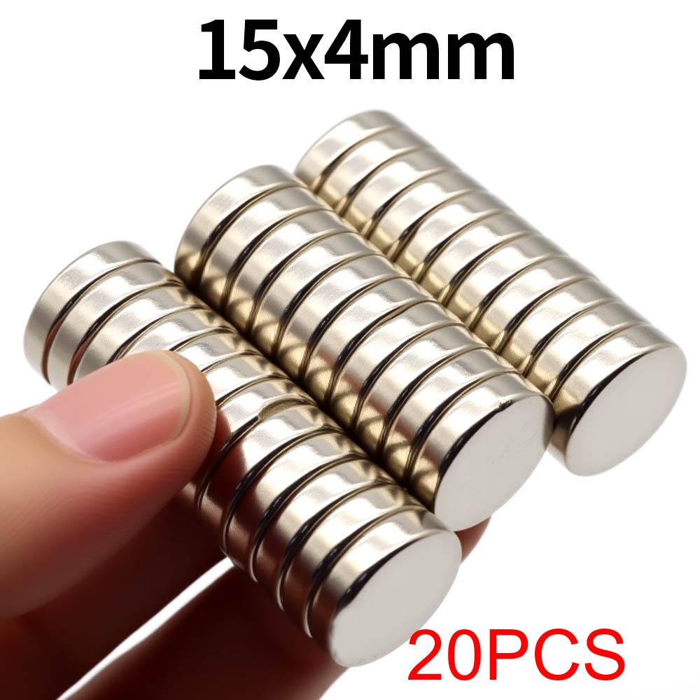 15x4mm Superstark Neodymmagnet N35 NdfeB Permanentmagnetiska imanes Runda Kraftfulla Magneter Kylskåpsmagnet