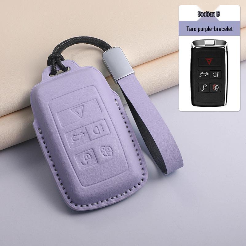 

High-end Key Cover for Land Rover & Jaguar: Range Rover, Discovery 4, Evoque, Velar, PU Car Key Bag Shell