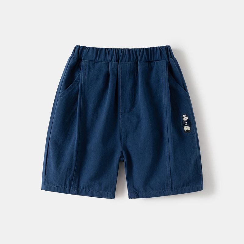 Boys' Cropped Pants Summer Kids Cartoon Embroider Bear Shorts Baby Boy Bermuda Shorts K-style Kids Pants