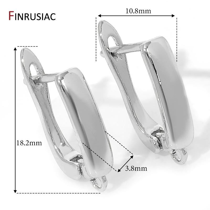 

18K Gold Plated Shvenzy Earwires,Brass Metal Earring Hooks Clasps,Earring Fixtures,DIY Jewelry Materials Accessories 1 pair