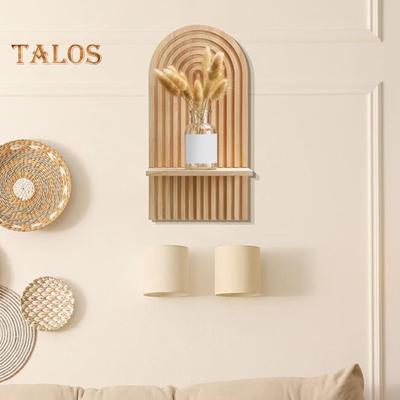 1/2Pcs Wall Mounted Bohemian Storage Rack Strong Load-bearing Retro Arch Design Simple Installation Wall Shelves Floating Shelves