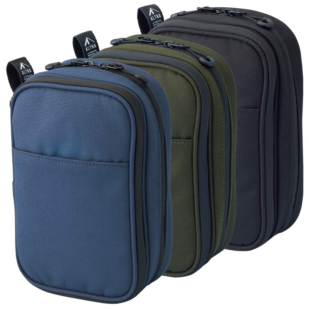 LIHIT LAB CORDURA Gadget Tool Pouch Double Pen Pouch Black A7765-24