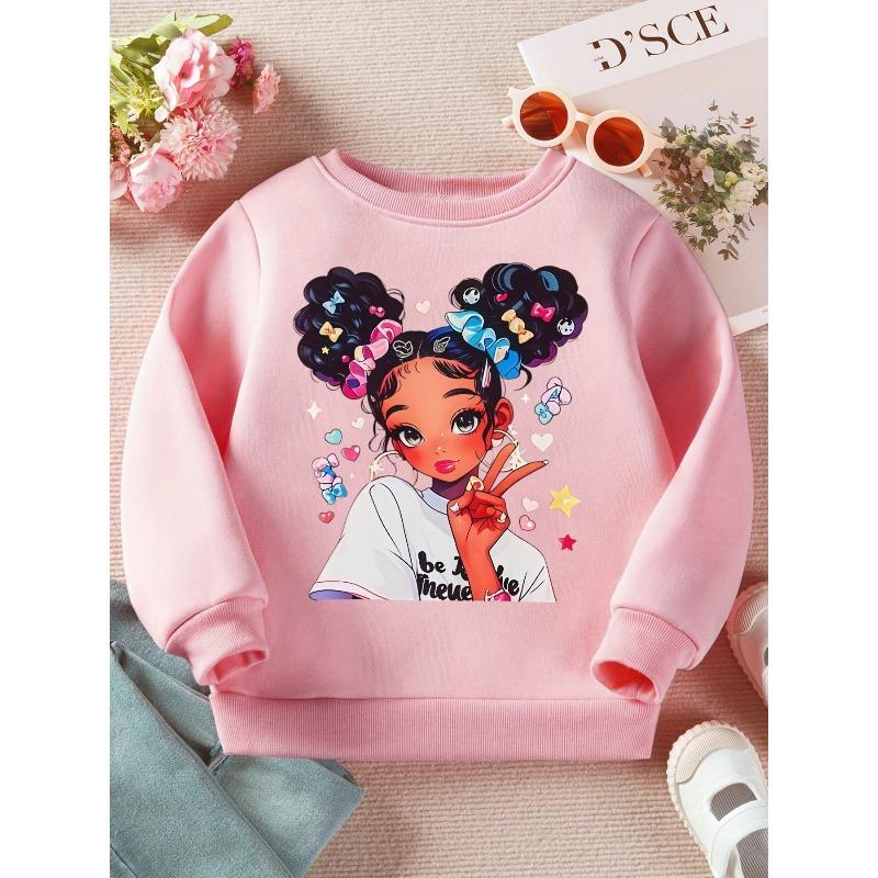 kids Crewneck Sweatshirt, Comfort Long Sleeve Pullover Versatile Spring Autumn Casual Top