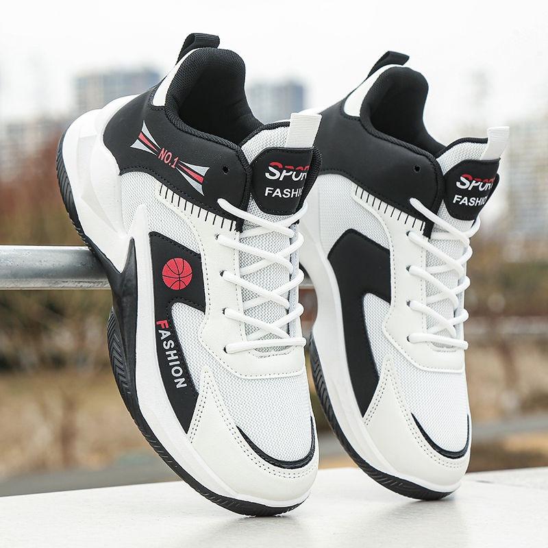 New mesh high-top sneakers running breathable soft sole wear-resistant student sneakers basketball shoes 38