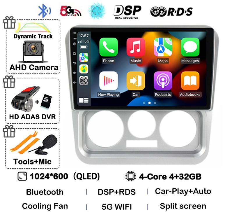 Android 14 Carplay Auto For Geely CK 2008 2009 2010 2011 2012 2013-2016 BT Car Radio DSP Multimedia Player Navigation GPS Stereo