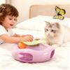 Pet Electric Cats Toy  Series Automatic Rotating Butterfly Track Play Disk Interactive Cats Toy