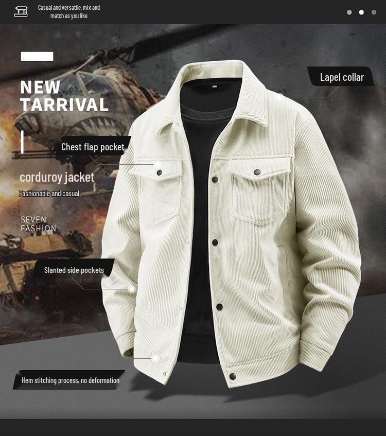 Men's Trendy Corduroy Jacket: Autumn & Winter Casual Lapel Coat