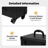 Large Rolling Makeup Case On Wheels, Professional Mobile Organizer Cart with Drawers for Makeup Artists, Cosmetics & Nail Polish