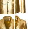 2Pcs/Set Men Suit Coat Pants Set Lapel Long Sleeve Single Breasted Suit Jacket Long Pants Set Golden Stamping Business Suit