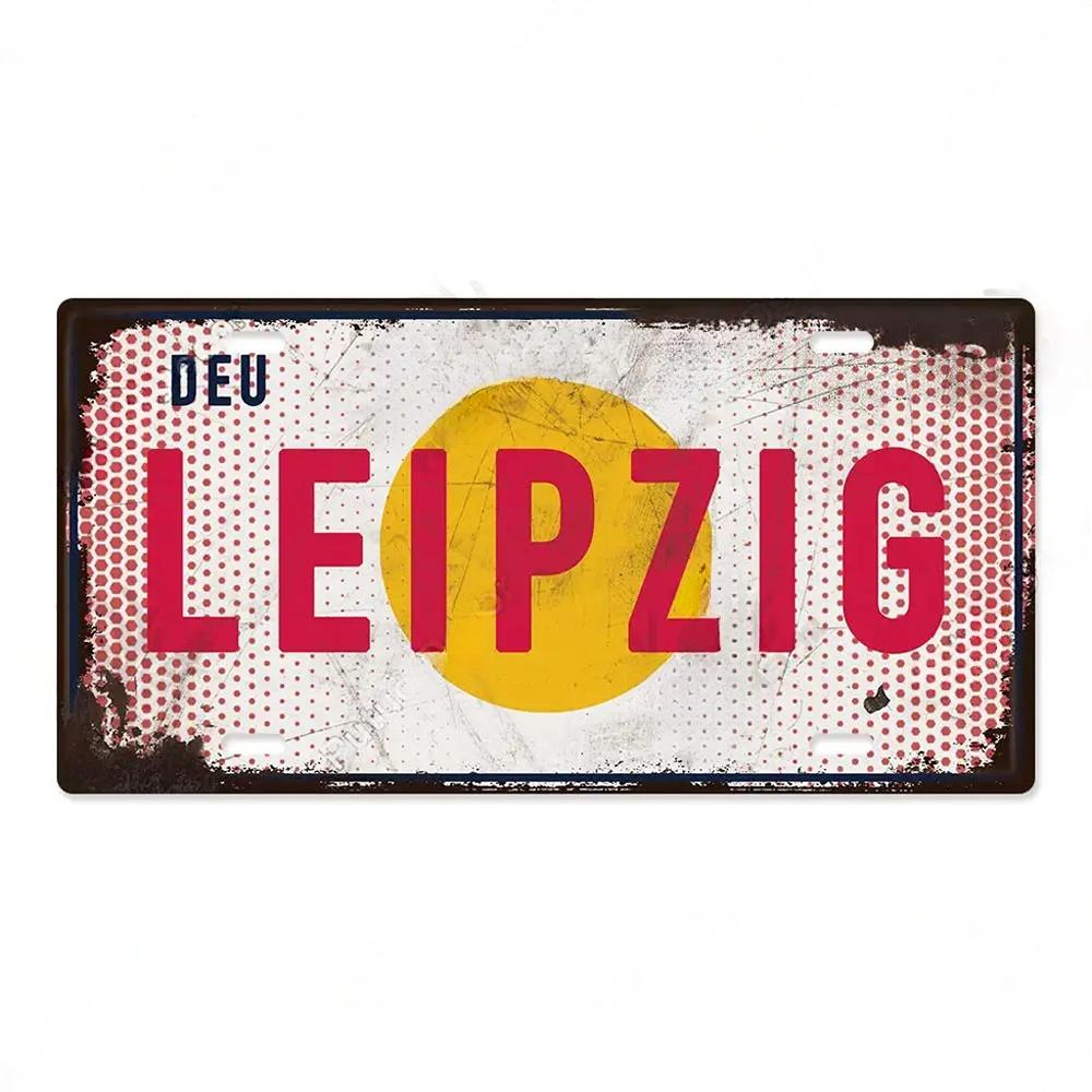FJ Decors Germany City Metal Tin Signs Licenses Plate Plaque Metal Vintage Bar Pub Club Home Wall Decor