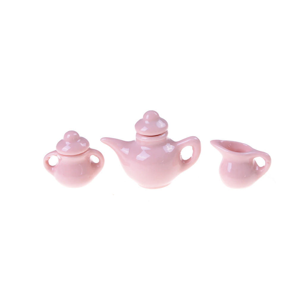 1:12 dukkehus servise porselen miniatyr tesett Mini tekanne kaffesett