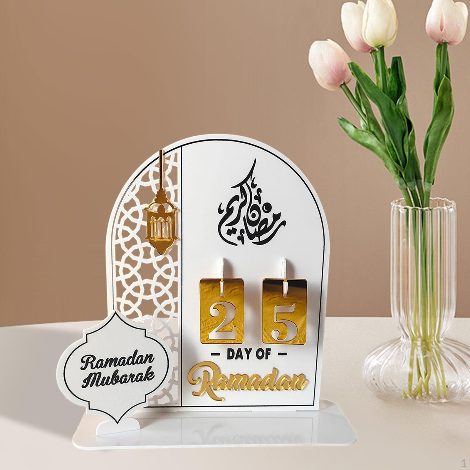 

Ид Мубарак Адвент календарь украшения 20x20 см классические элементы акриловый материал арабское ремесло для Style D