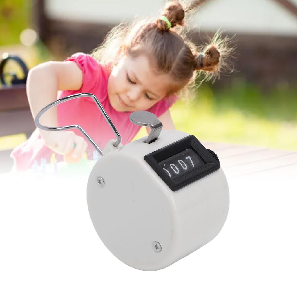 4 Digit Number Counter Compact Hand Mechanical Counter with Reset Knob for Counting Numbers Knitting