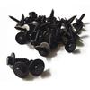 100x Black Metal Car Body Fender Bumper Retainer Clips Screw Hex Head Washer 8mm