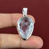 Fasetterad vit topas hänge 925 sterlingsilver hänge handgjort stilfullt hänge antika smycken vackert ädelstenshänge förlovningsgåvor