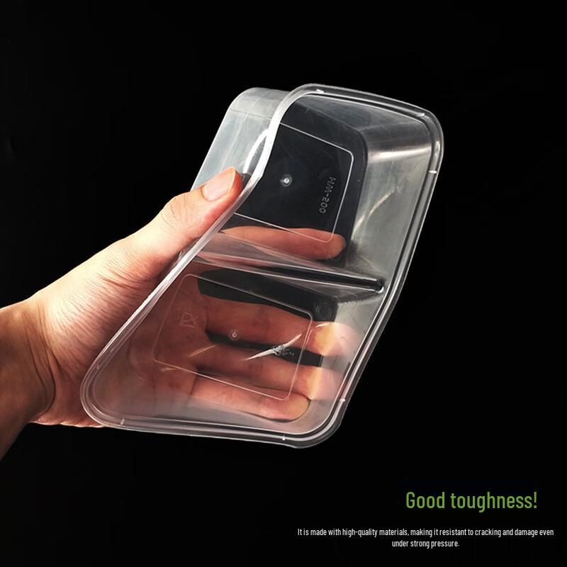 Disposable 2-Compartment Meal Prep Containers
