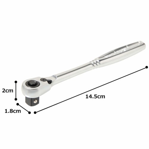 TONE Compact Ratchet Handle (Hold Type) RH3CH Drive Angle 9.5mm (3/8")