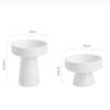 High-foot Dinner Plate Ceramic Fruit Plate Desktop Decoration Dessert Plate Home Kitchen White Porcelain Tableware